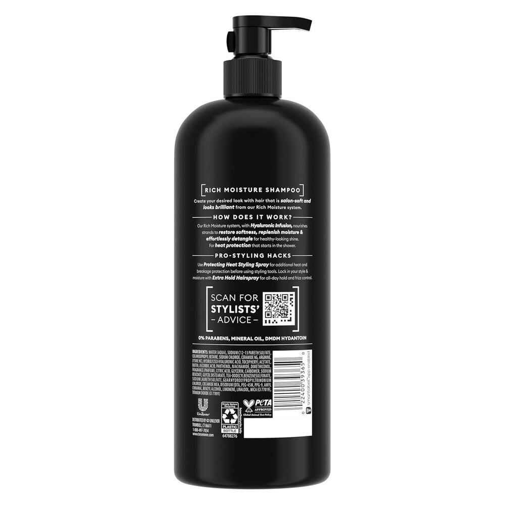 TRESemmé Hydrating Shampoo Rich Moisture for Dry Hair Formulated With Pro Style - Picture 2 of 5